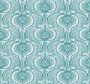 Lotus Palm Aqua Wallpaper by Ronald Redding
