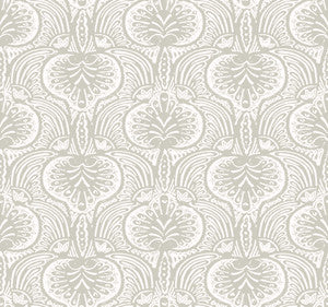 Lotus Palm Grey Wallpaper by Ronald Redding