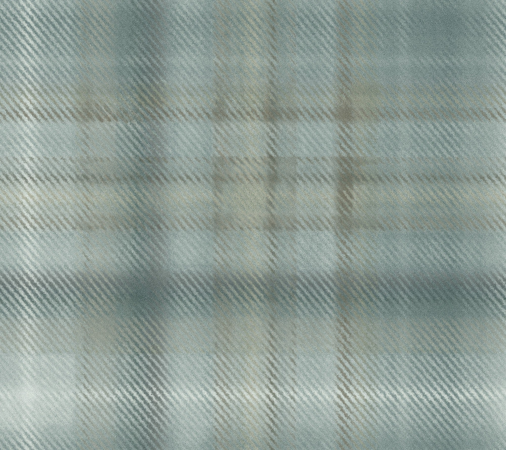 Sterling Plaid Green Wallpaper by Ronald Redding Traveler Covers about 60.8 square feet 27-in by 27-ft long roll Unpasted 24 - Fabric Carolina -