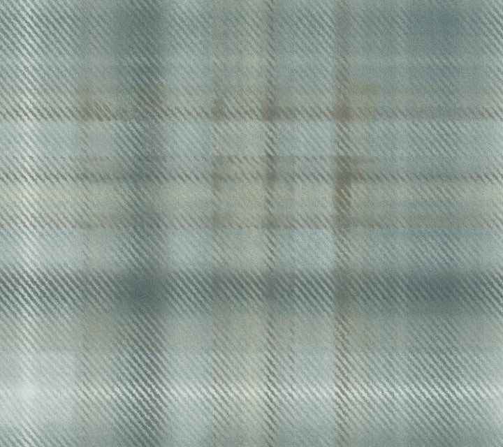 Sterling Plaid Green Wallpaper by Ronald Redding Traveler Covers about 60.8 square feet 27-in by 27-ft long roll Unpasted 24 - Fabric Carolina -