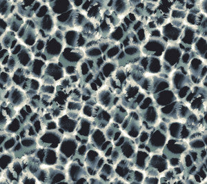 Leopard Rosettes Blue Wallpaper by Ronald Redding