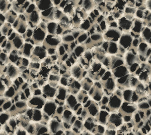 Leopard Rosettes Black Wallpaper by Ronald Redding