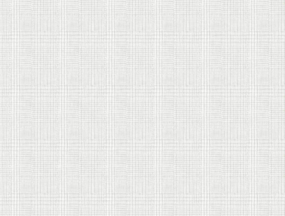 Shirting Plaid Grey Wallpaper by Ronald Redding Traveler Covers about 60.8 square feet 27-in by 27-ft long roll Unpasted 20.5 - Fabric Carolina -