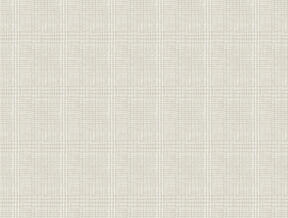 Shirting Plaid Off White Wallpaper by Ronald Redding Traveler Covers about 60.8 square feet 27-in by 27-ft long roll Unpasted 20.5 - Fabric Carolina -