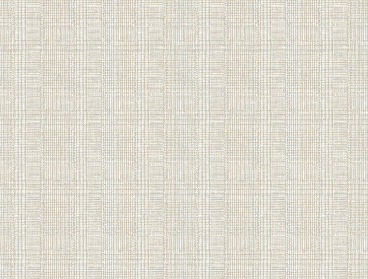 Shirting Plaid Off White Wallpaper by Ronald Redding Traveler Covers about 60.8 square feet 27-in by 27-ft long roll Unpasted 20.5 - Fabric Carolina -
