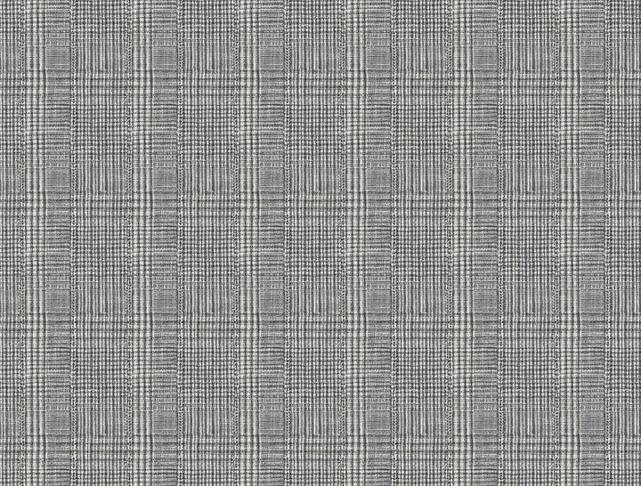 Shirting Plaid Black Wallpaper by Ronald Redding Traveler Covers about 60.8 square feet 27-in by 27-ft long roll Unpasted 20.5 - Fabric Carolina -