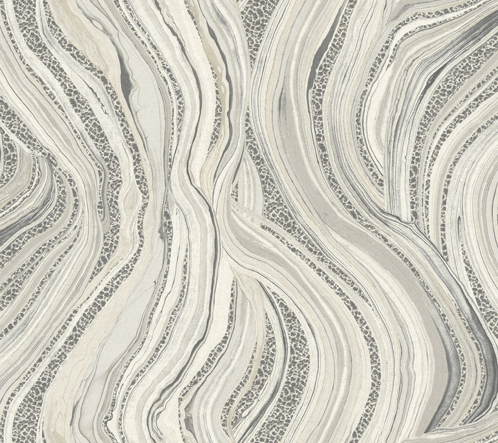 Streaming Cheetah Grey Wallpaper by Ronald Redding Traveler Covers about 60.8 square feet 27-in by 27-ft long roll Unpasted 24 - Fabric Carolina -
