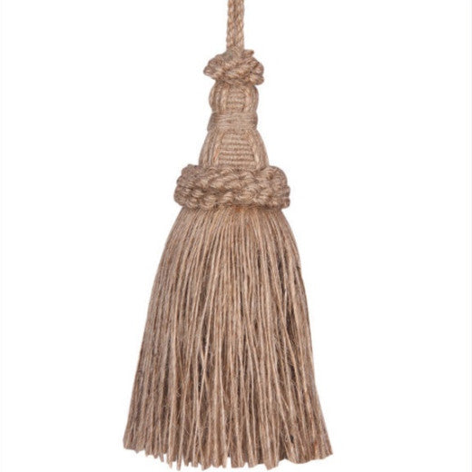 HS-2705/K - Key Tassel - Col. Jute by Europatex Fabric Natural Materials 100% Jute China See Sample Horizontal: N/A and Vertical: N/A   - Fabric Carolina -