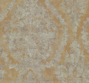 Charleston Damask Yellow Wallpaper by Ronald Redding