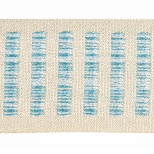 Jacquard Tape HT-1693 Col. Sky by Europatex Fabric Jacquard Tapes 100% Polyester China See Sample Horizontal: N/A and Vertical: N/A 1.50 inches  - Fabric Carolina -