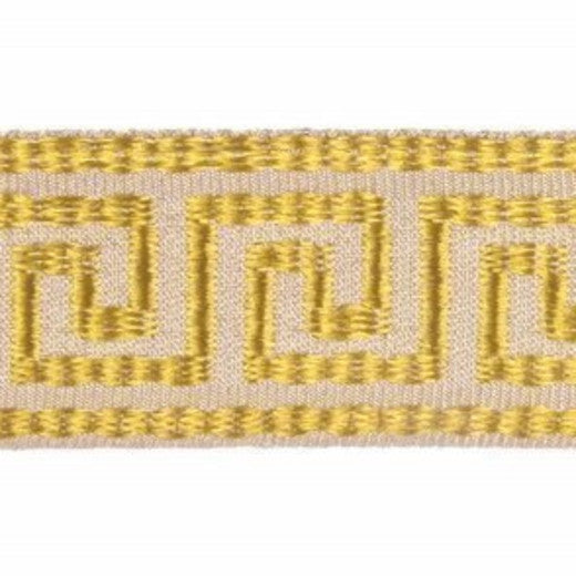 HT-601 Col. Yellow by Europatex Fabric Jacquard Tapes 100% Polyester China See Sample Horizontal: N/A and Vertical: N/A 1.50 inches  - Fabric Carolina -