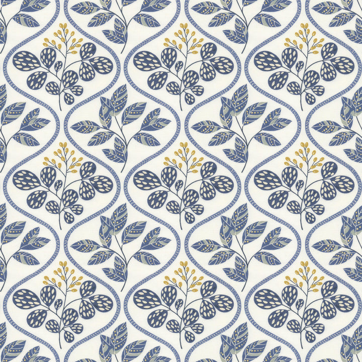 Hutton 1 Slate by Stout Fabric Stout Fabric Hutton 1 SlateFabric Rainbow Library Denim/Indigo 100%Cot Spain </p><p>Repeat: H: 9, V: 2.125 54 in - Fabric Carolina -