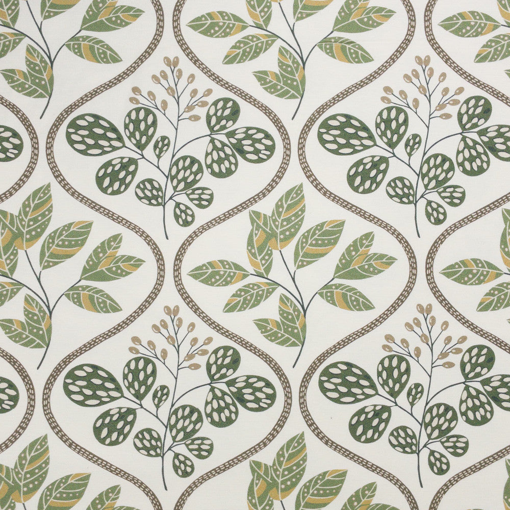 Hutton 2 Seedling by Stout Fabric RAINBOW LIBRARY PEAR/JUNGLE 100%COT SPAIN Horizontal: 9.000 and Vertical: 9.000 54 in - Fabric Carolina -