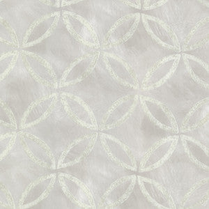 Cloverleaf Silver Geometric Wallpaper by Warner Studios