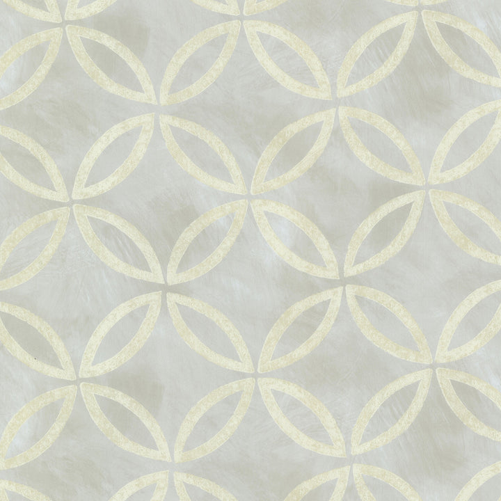 Cloverleaf Blue Geometric Wallpaper by Warner Studios Super Value Program Covers about 60.8 square feet 27-in by 27-ft long roll Unpasted 18 - Fabric Carolina -