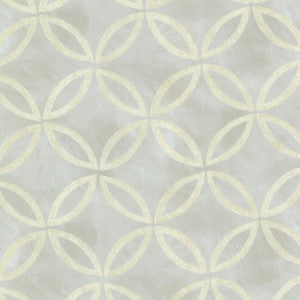 Cloverleaf Blue Geometric Wallpaper by Warner Studios