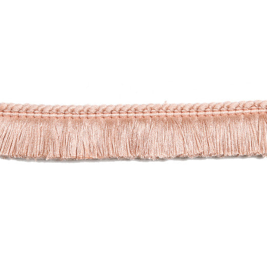 Hellenic 1.25" Brushed Fringe - Ballet Pink by Europatex Fabric Hellenic Collection 97% Fibranne / 2% Polyester / 1% Nylon China See Sample Horizontal: N/A and Vertical: N/A 1.25 inches  - Fabric Carolina -