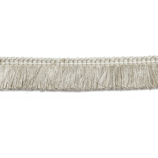 Hellenic 1.25" Brushed Fringe - Oyster by Europatex Fabric Hellenic Collection 77% Fibranne / 20% Metallic / 2% Polyester / 1% Nylon China See Sample Horizontal: N/A and Vertical: N/A 1.25 inches  - Fabric Carolina -