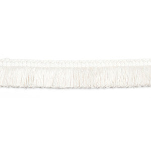 Hellenic 1.25" Brushed Fringe White by Europatex Fabric