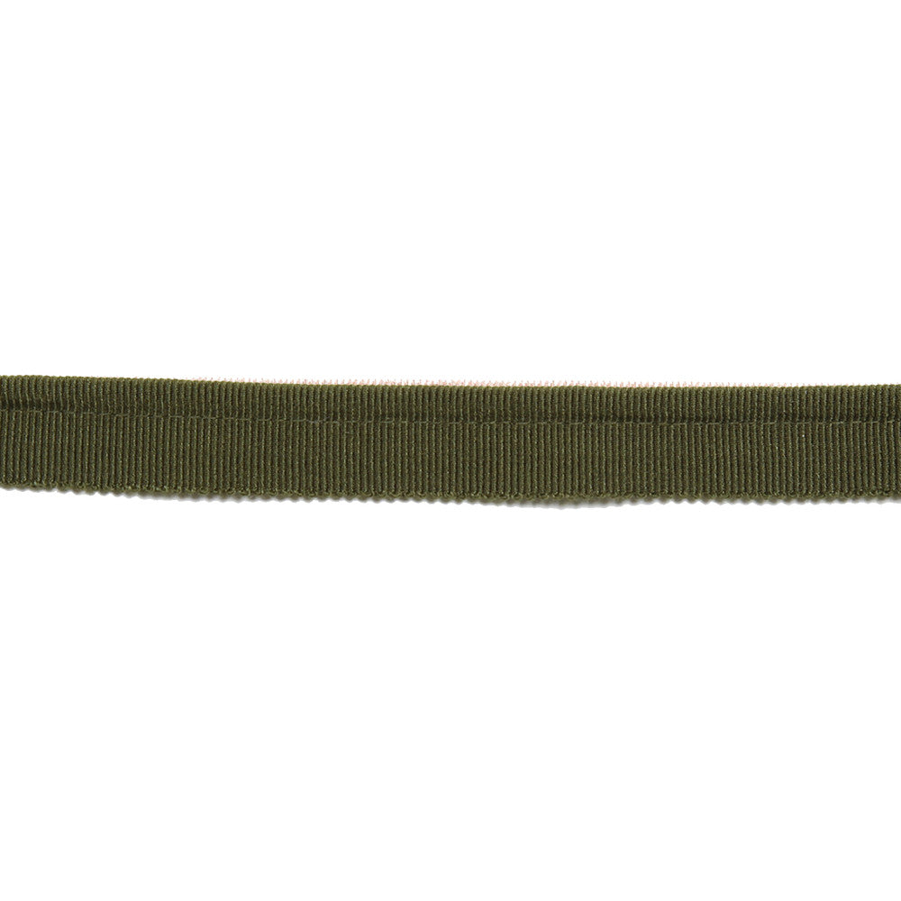 Hellenic Key Grosgrain Lip Cord Caper by Europatex Fabric Hellenic 45% Rayon, 31% Cotton, 23% Fibranne, 1% Polyester 0.25 inches - Fabric Carolina -