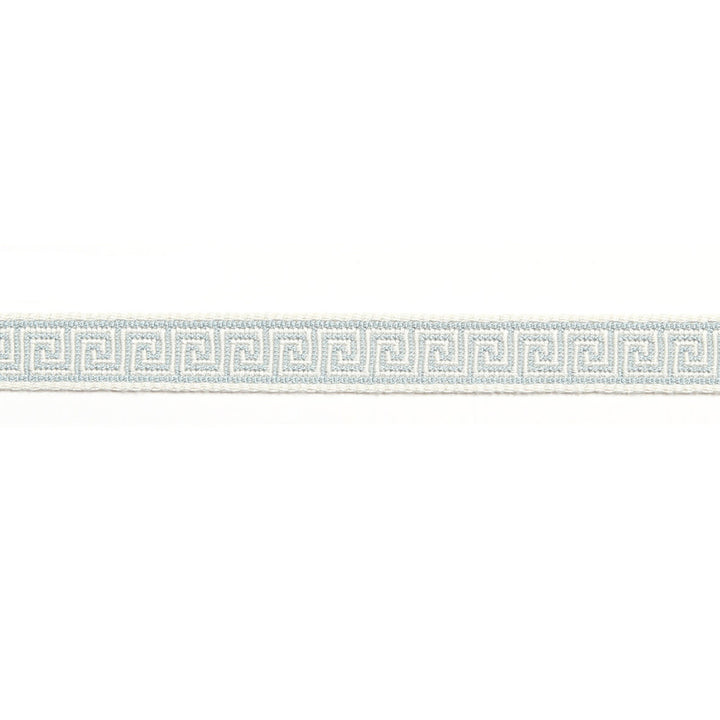 Hellenic Key Jacquard Tape Mist by Europatex Fabric Hellenic 76% Fibranne, 24% Rayon 0.56 inches - Fabric Carolina -