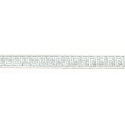 Hellenic Key 9/16"  Jacquard Tape - Mist by Europatex Fabric Hellenic Collection 76% Fibranne / 24% Rayon China See Sample Horizontal: N/A and Vertical: N/A 0.56 inches  - Fabric Carolina -