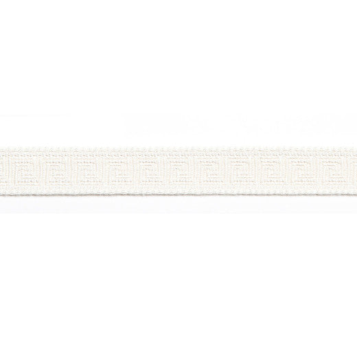 Hellenic Key 9/16"  Jacquard Tape - Pearl by Europatex Fabric Hellenic Collection 76% Fibranne / 24% Rayon China See Sample Horizontal: N/A and Vertical: N/A 0.56 inches  - Fabric Carolina -
