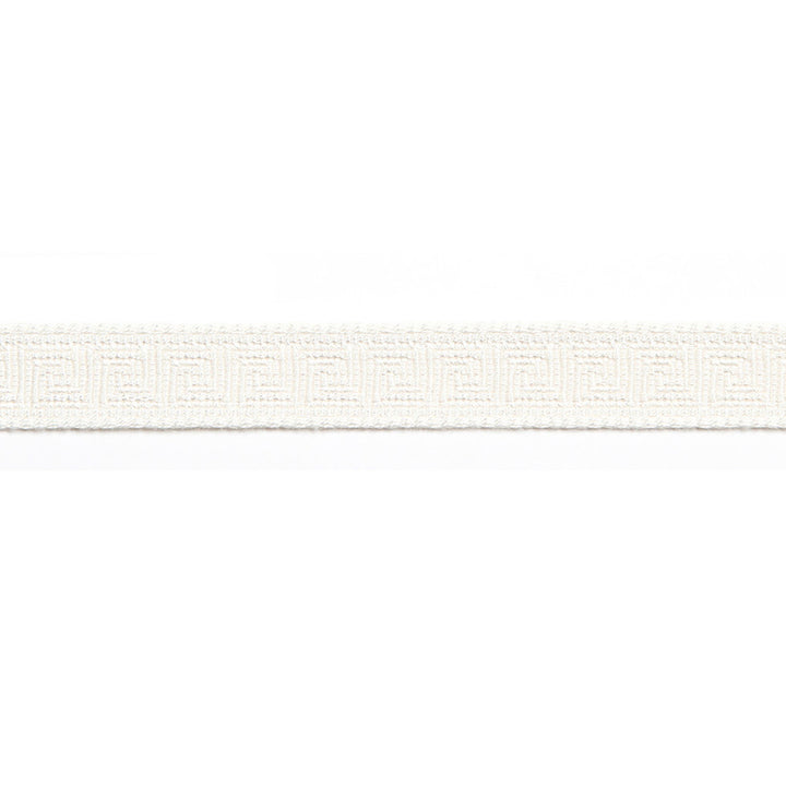Hellenic Key Jacquard Tape Pearl by Europatex Fabric Hellenic 76% Fibranne, 24% Rayon 0.56 inches - Fabric Carolina -