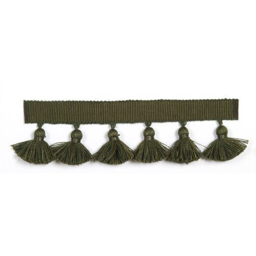 Hellenic 1.75" Tassel Fringe - Caper by Europatex Fabric Hellenic Collection 47% Fibranne / 44% Cotton / 9% Polyester China See Sample Horizontal: N/A and Vertical: N/A 1.75 inches  - Fabric Carolina -
