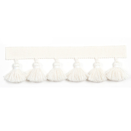 Hellenic 1.75" Tassel Fringe - Pearl by Europatex Fabric Hellenic Collection 47% Fibranne / 44% Cotton / 9% Polyester China See Sample Horizontal: N/A and Vertical: N/A 1.75 inches  - Fabric Carolina -
