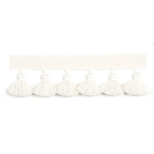 Hellenic 1.75" Tassel Fringe White by Europatex Fabric