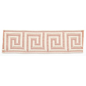 Hellenic Key 2" Jacquard Tape Ballet Pink by Europatex Fabric