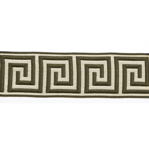Hellenic Key 2" Jacquard Tape - Caper by Europatex Fabric Hellenic Collection 62% Fibranne / 38% Rayon China See Sample Horizontal: N/A and Vertical: N/A 2.00 inches  - Fabric Carolina -