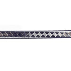 Hellenic Key 9/16" Jacquard Tape Marine by Europatex Fabric