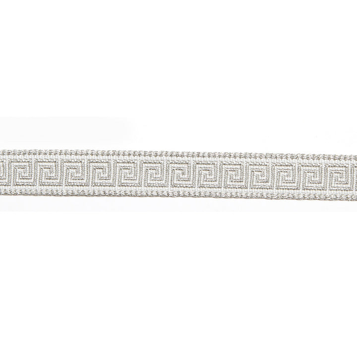 Hellenic Key Jacquard Tape Oyster by Europatex Fabric Hellenic 76% Fibranne, 24% Rayon 0.56 inches - Fabric Carolina -