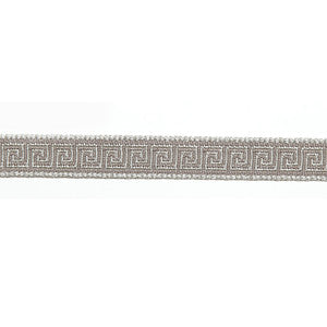 Hellenic Key 9/16" Jacquard Tape Slate by Europatex Fabric