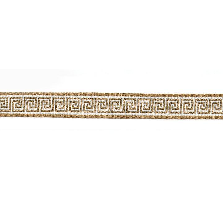Hellenic Key Jacquard Tape Vintage Gold by Europatex Fabric Hellenic 76% Fibranne, 24% Rayon 0.56 inches - Fabric Carolina -