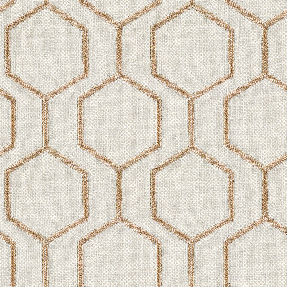 Socrates Hexagono Dove by Europatex Designer Fabric Socrates 20% Linen, 45% Viscose, 35% Polyester 7.8" H, 7.8" V 56.00 inches - Swanky Fabrics -