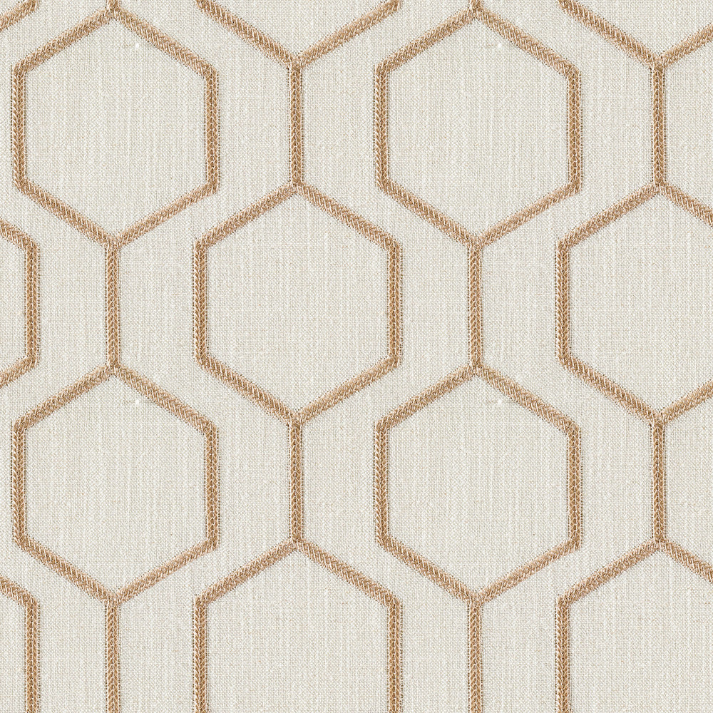 Socrates Hexagono Dove by Europatex Fabric Socrates 20% Linen, 45% Viscose, 35% Polyester 7.8" H, 7.8" V 56.00 inches - Fabric Carolina -