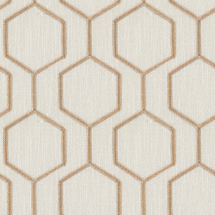 Socrates Hexagono Dove by Europatex Designer Fabric Socrates 20% Linen, 45% Viscose, 35% Polyester 7.8" H, 7.8" V 56.00 inches - Swanky Fabrics -