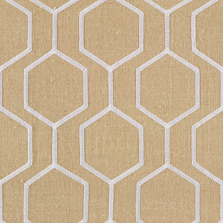 Socrates Hexagono Honey by Europatex Designer Fabric Socrates 20% Linen, 45% Viscose, 35% Polyester 7.8" H, 7.8" V 56.00 inches - Swanky Fabrics -
