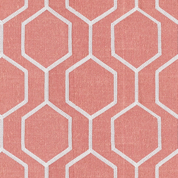 Socrates Hexagono Sorbet by Europatex Fabric Socrates 20% Linen, 45% Viscose, 35% Polyester 7.8" H, 7.8" V 56.00 inches - Fabric Carolina -