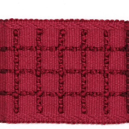 Huanta - Cranberry by Europatex Designer Fabric Helsinki Collection 100% Polyester China See Sample Horizontal: N/A and Vertical: N/A 3.00 inches  - Swanky Fabrics -