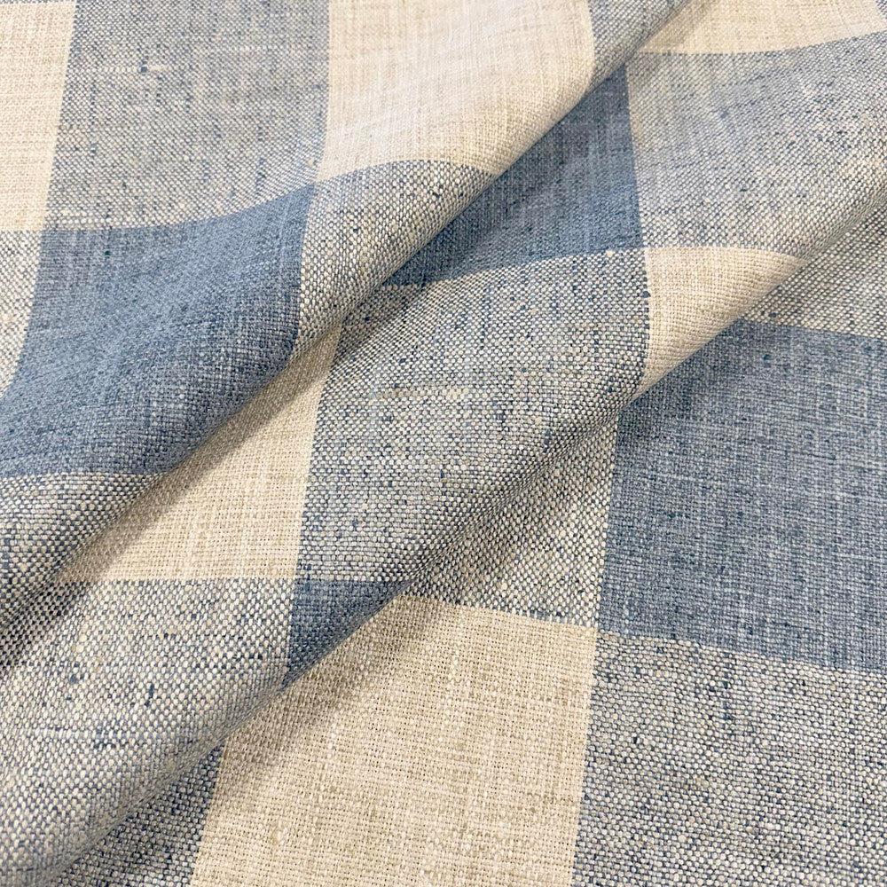 Ian Azure by Magnolia Designer Fabric - 100% Polyester India 51,000 WYZ Horizontal: 9.25 and Vertical: 9.25 54 - Swanky Fabrics -