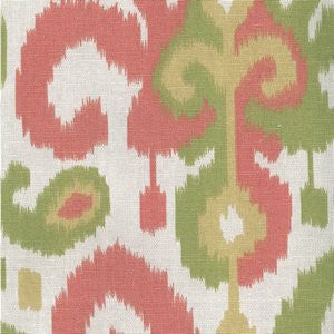 Ibis Pink/Green 700 by Norbar Fabric Color/GREEN-CITRUS 55 COTTON 45 LINEN USA 9,000 WYZENBEEK V-18" H-9" 54 - Fabric Carolina -
