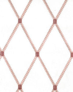 Ideal White Blush by Norbar Designer Fabric GALLERY 70% COTTON 30% RAYON INDIA 7 1/2"V 4"H 54 - Swanky Fabrics -