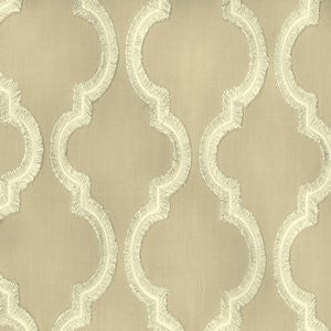 Intrigue Parchment 204 by Norbar Fabric 52% POLYESTER 48% COTTON INDIA 6"V 6 1/2"H 51 - Fabric Carolina -