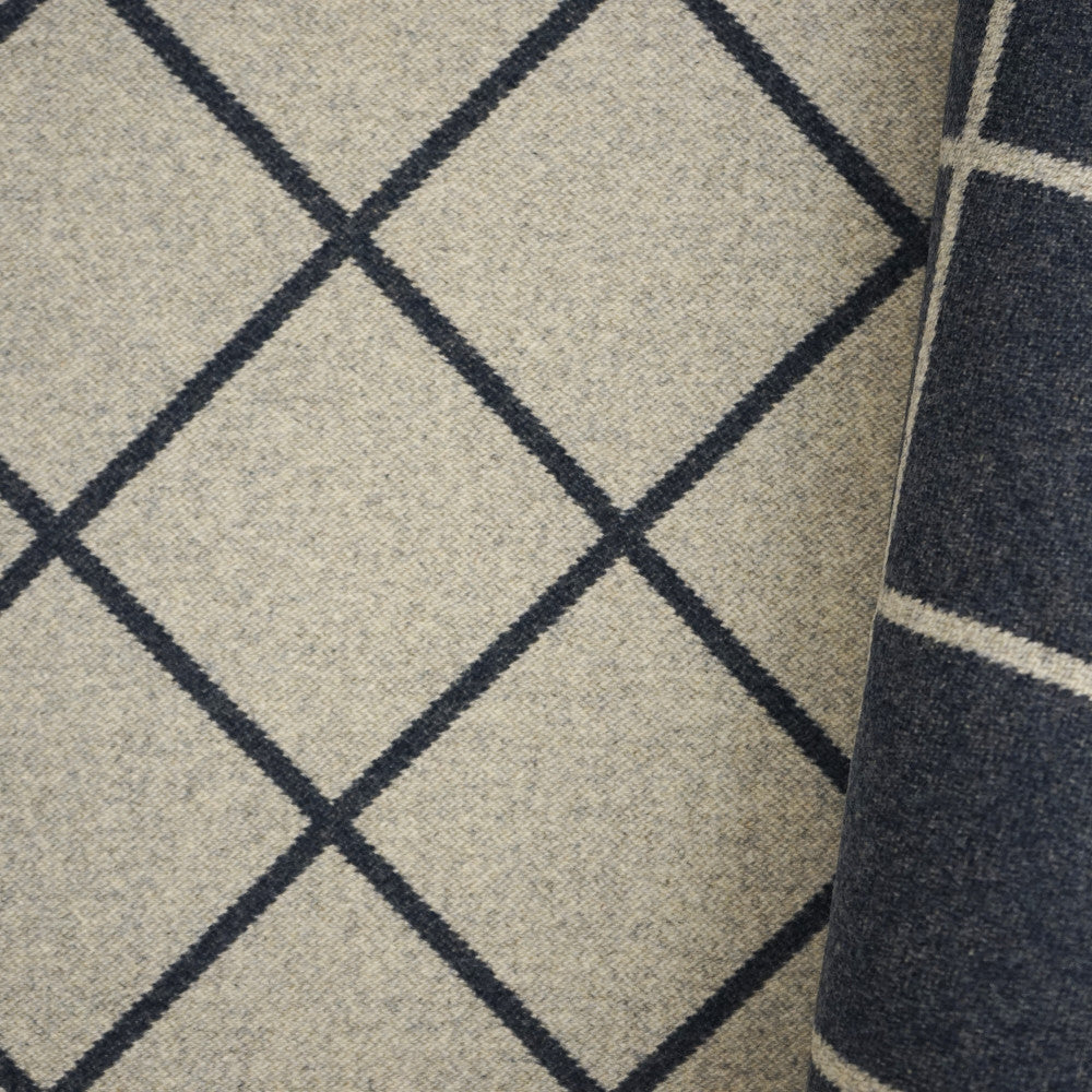Isaac 66Sj101 by JF Designer Fabric JF Studio 80% Wool, 20% Polyester Italy Horizontal: 5.875 and Vertical: 6 55 - Swanky Fabrics -
