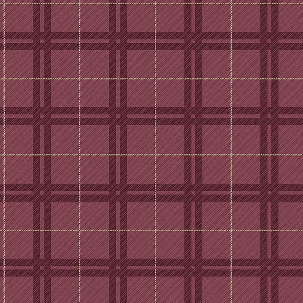 Hilary Red Plaid Wallpaper by Brewster University of Oxford Covers about 56.4 square feet 20.5-in by 33-ft long roll Unpasted 5.2 - Fabric Carolina -