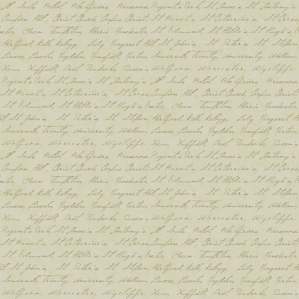 Emeritus Gold Calligraphy Wallpaper by Brewster University of Oxford Covers about 56.4 square feet 20.5-in by 33-ft long roll Unpasted 20.9 - Fabric Carolina -